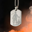 Hanuman Chalisa MicroCarved Tag Necklace