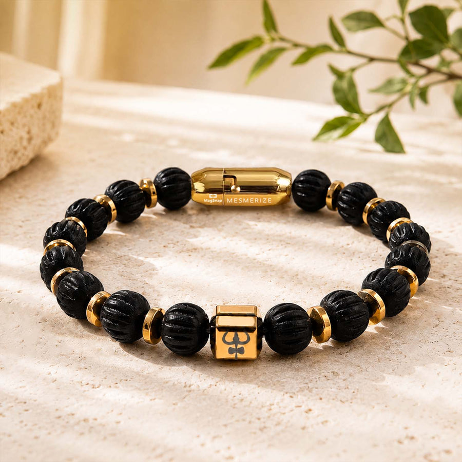 Trishul & Karungali Bracelet with Magsnap4