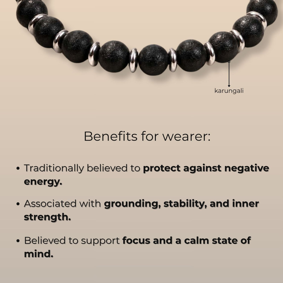 Karungali Natural Stone Bracelet with MagSnap 4