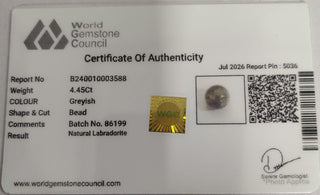 Labradorite lab certificate 4