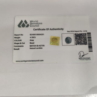 Larvikite lab certificate 14