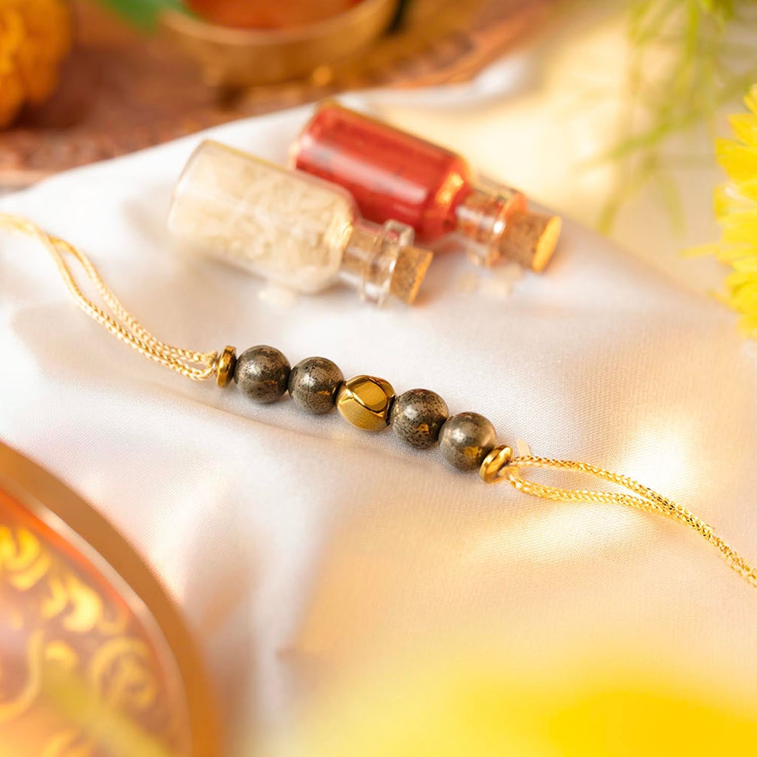 Money Magnet Pyrite Rakhi