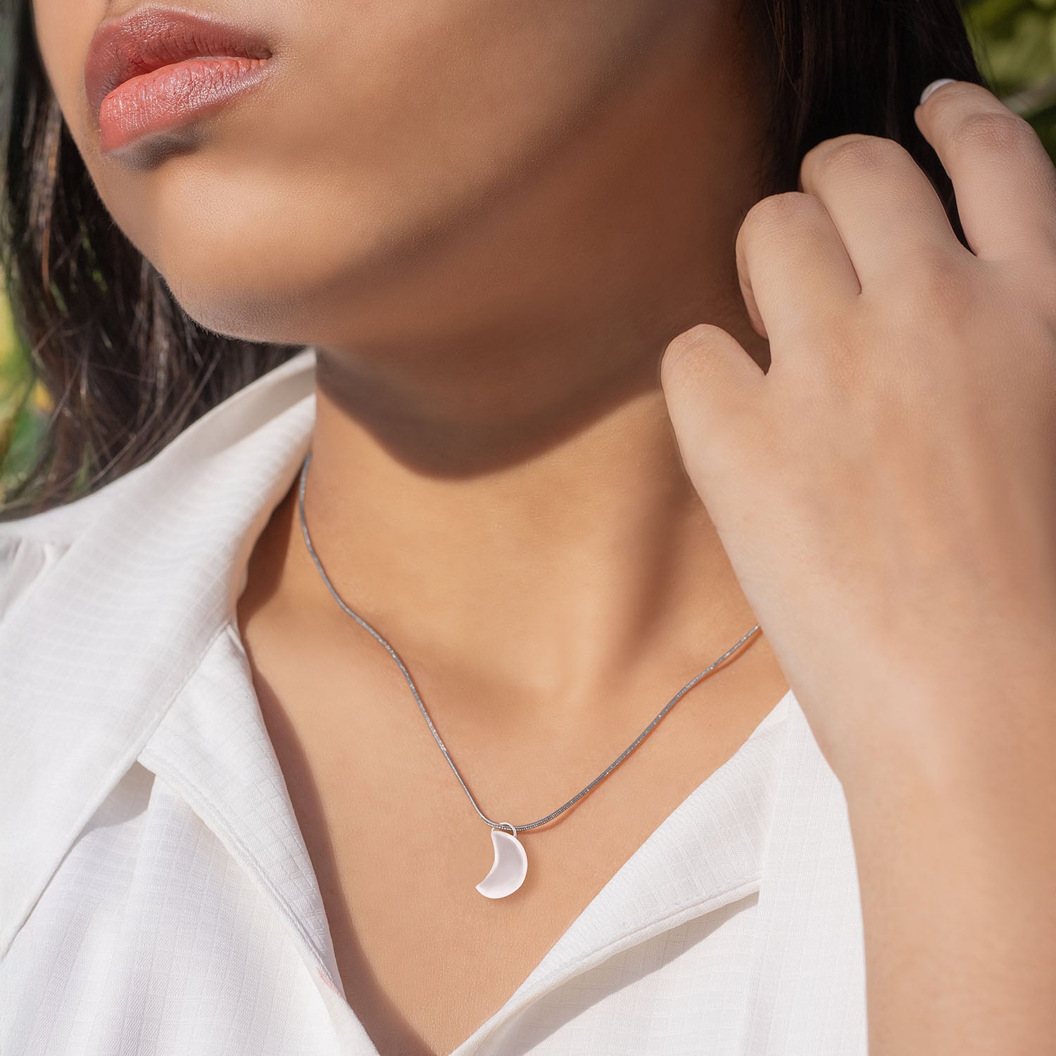 Calming Moonstone Natural Stone Moon Necklace