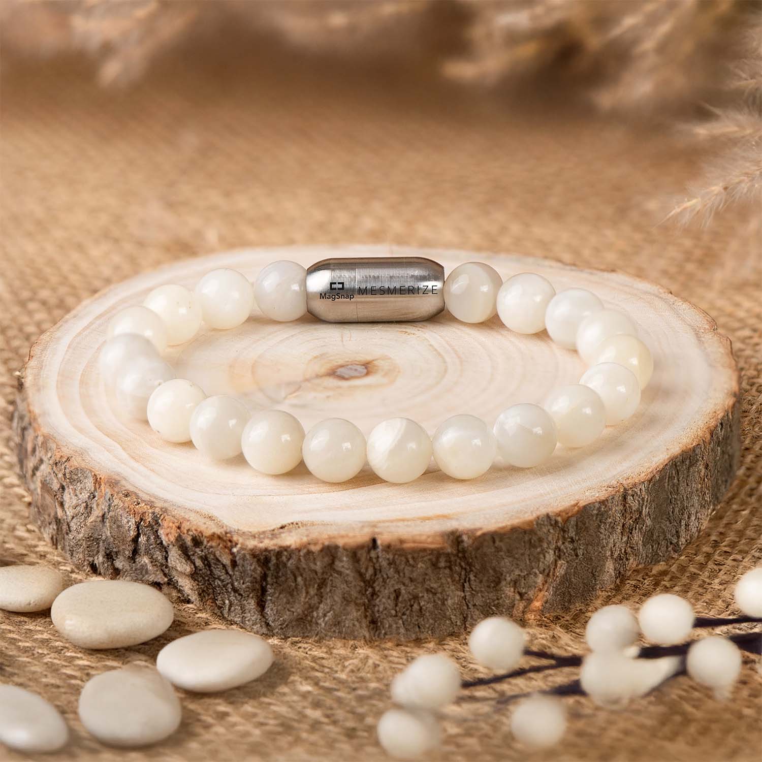 Mystic Aura Moonstone Natural Stone Bracelet With MagSnap2