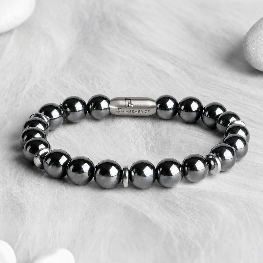 Mystic Grey Hematite Natural Stone Bracelet