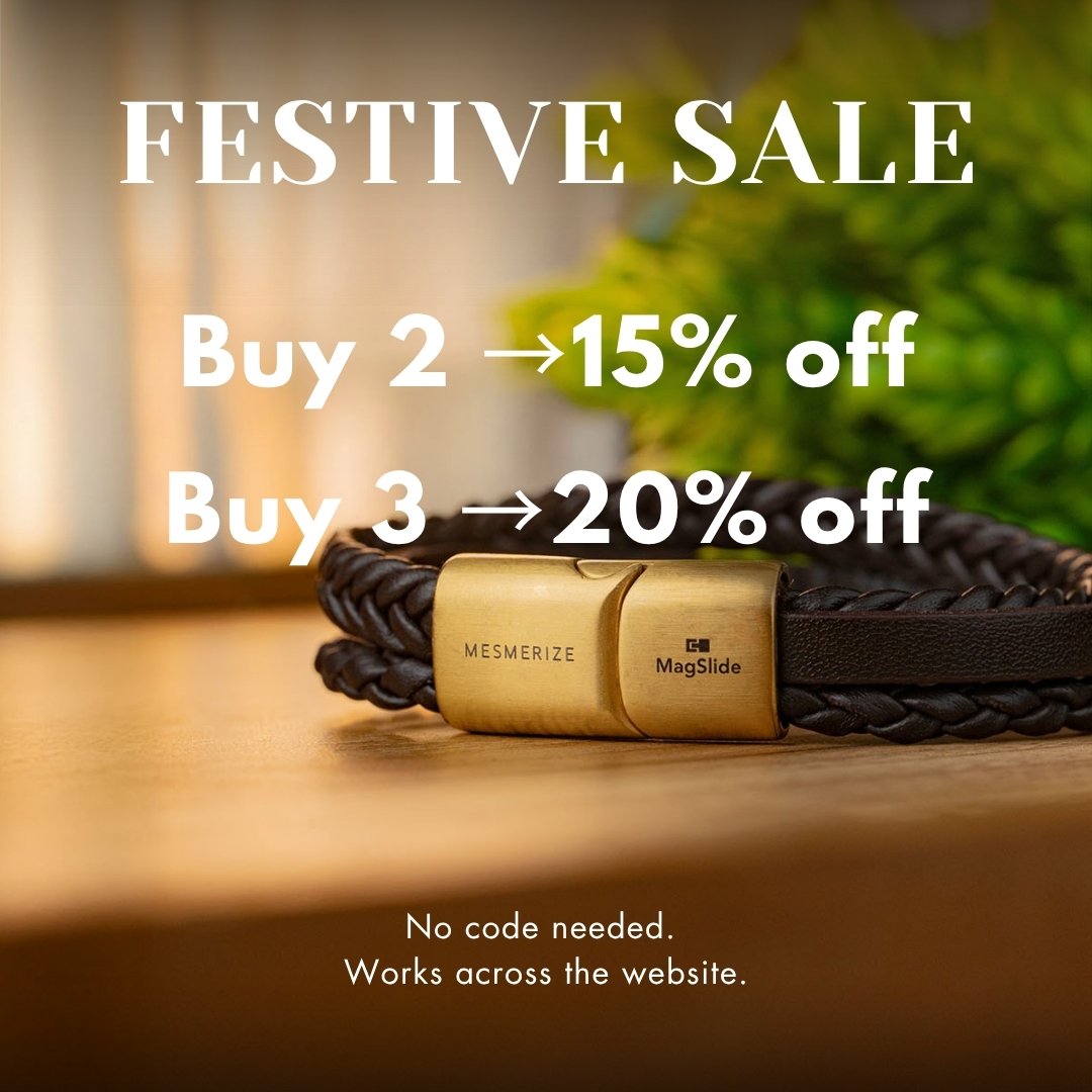 Rebel Grip Draped NeoLeather Bracelet with MagSlide Brown