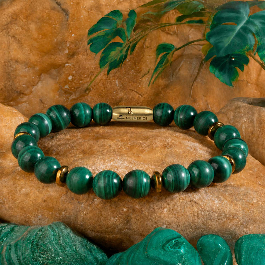 Prosperity Malachite Natural Stone Bracelet with Magsnap 4