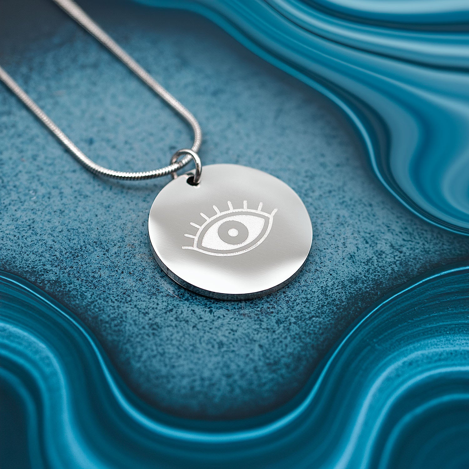 Protective Evil Eye Necklace Silver