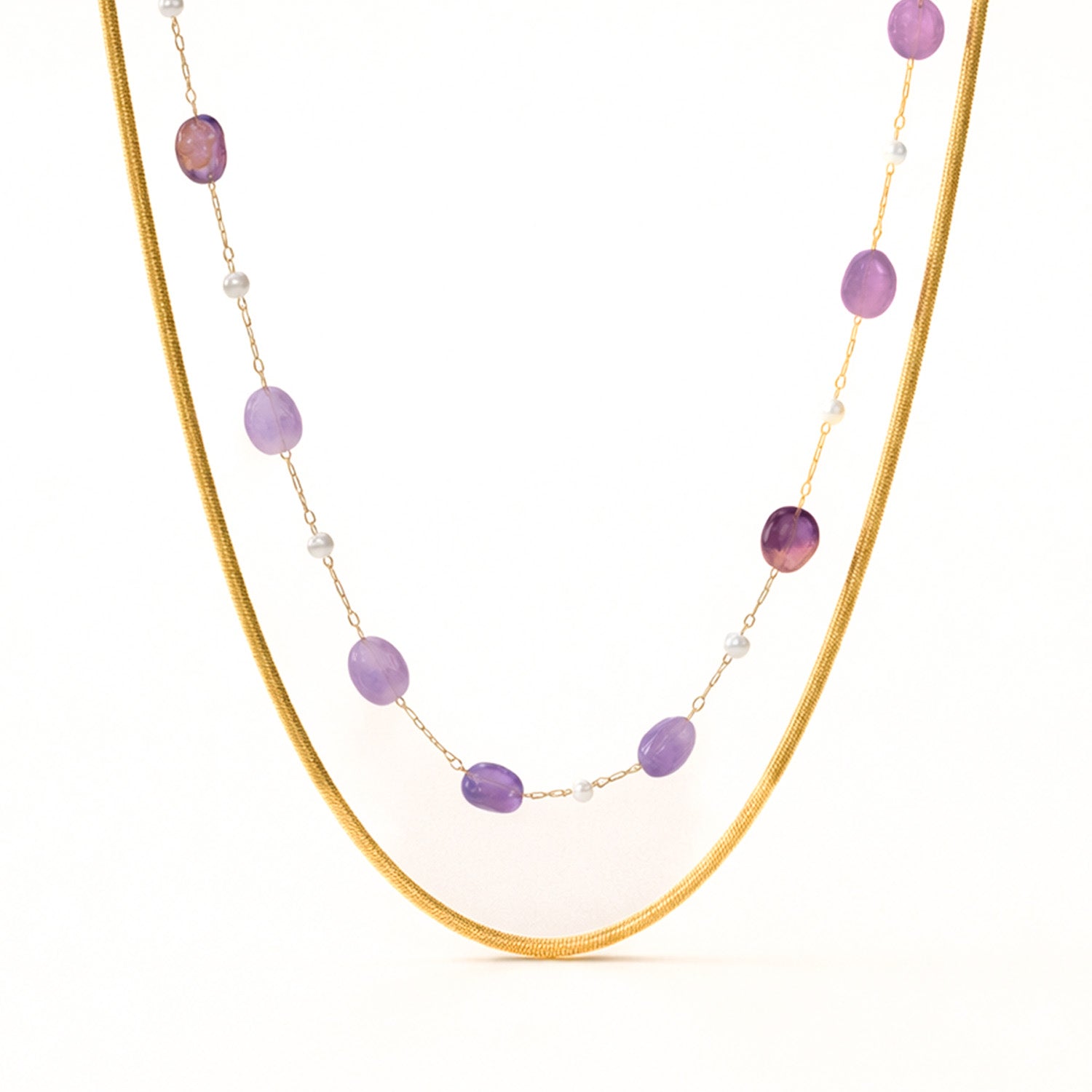 Purple Mist Stack Necklace