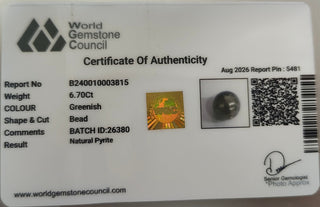 Pyrite lab certificate 13