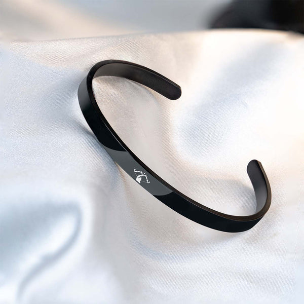 Ram Baan Gloss Cuff Adjustable Bracelet Black