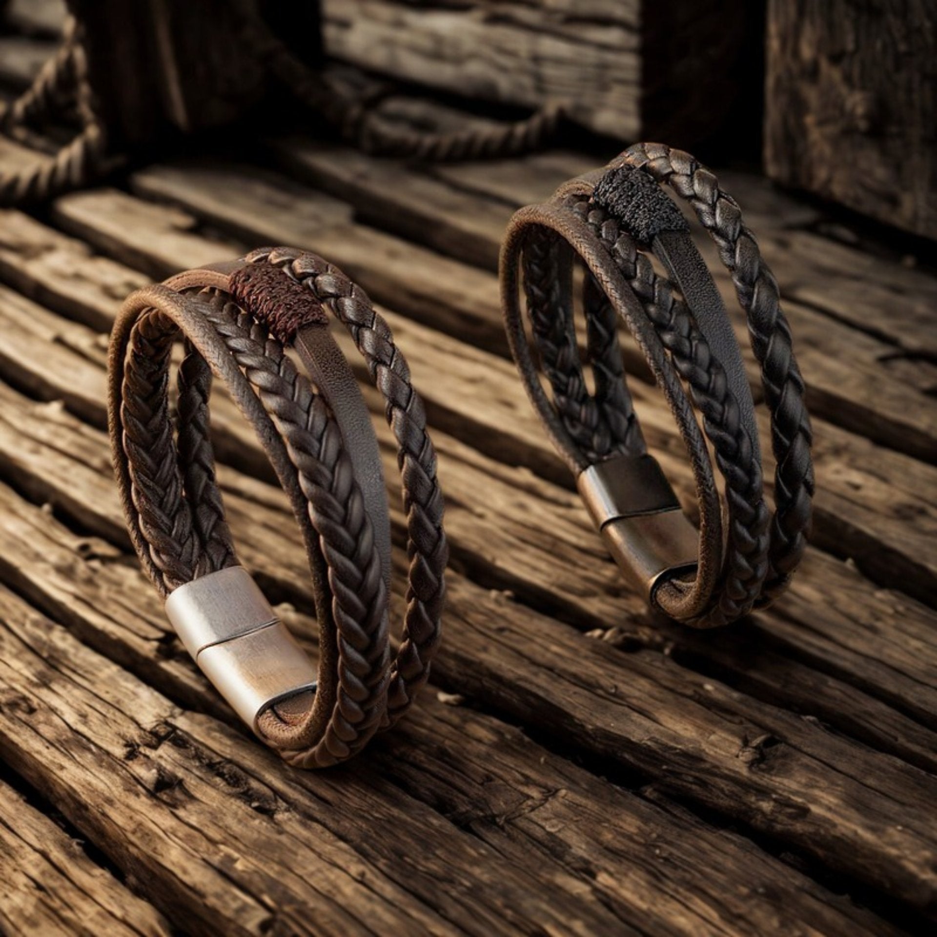 Rebel Grip Draped NeoLeather Bracelet with MagSlide