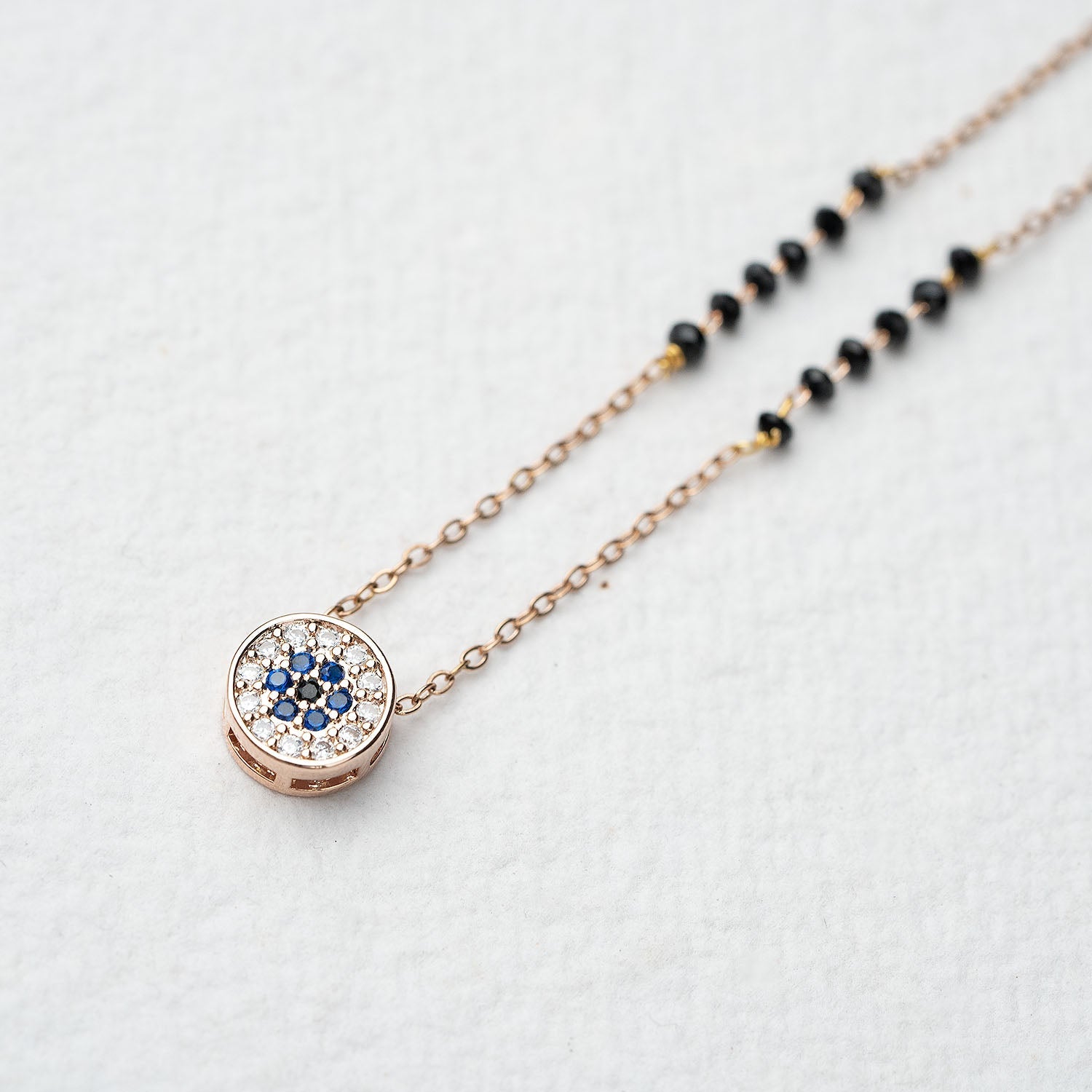 Rose Gold Evil Eye Mangalsutra