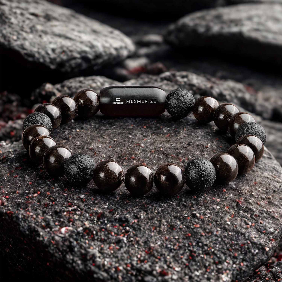 Sacred Saffordite & Garnet Natural Stone Bracelet With MagSnap 2