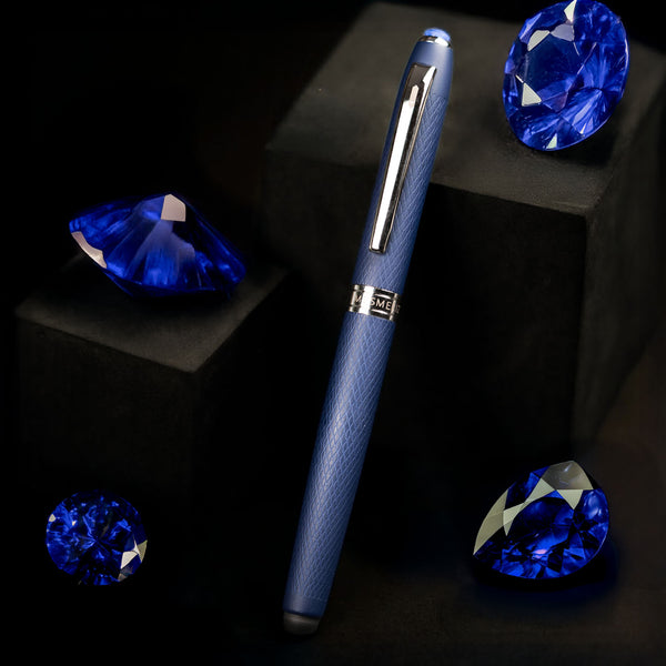 Matte Blue Finish Sapphire 2 in 1 MagSnap Roller Ball Pen with Stylus None