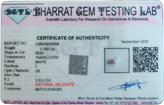 Selenite lab certificate 8