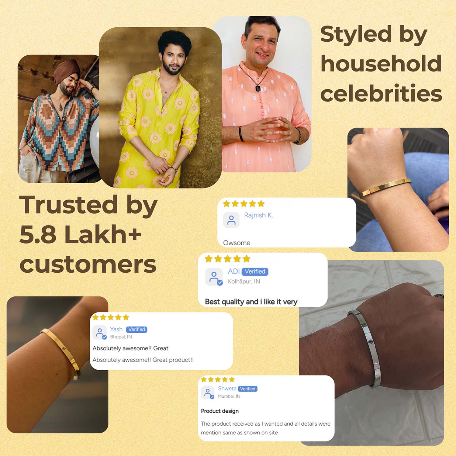 Khanda Gloss Cuff Adjustable Bracelet Silver