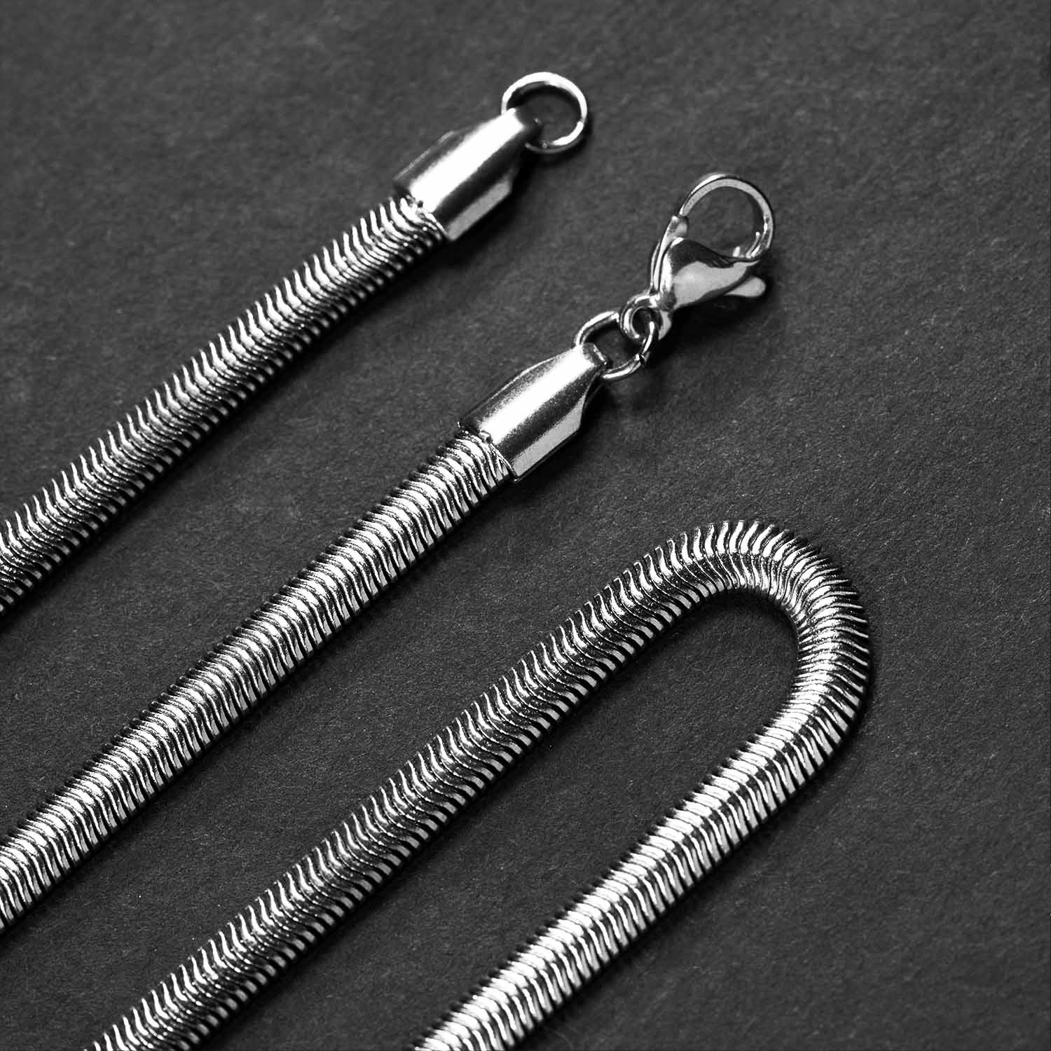 Premium Snake Chain For Men Silver