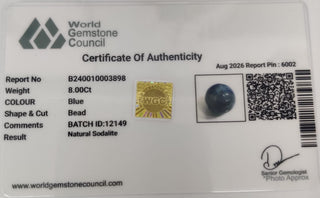 Sodalite lab certificate 12