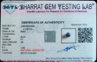 Sodalite lab certificate 8