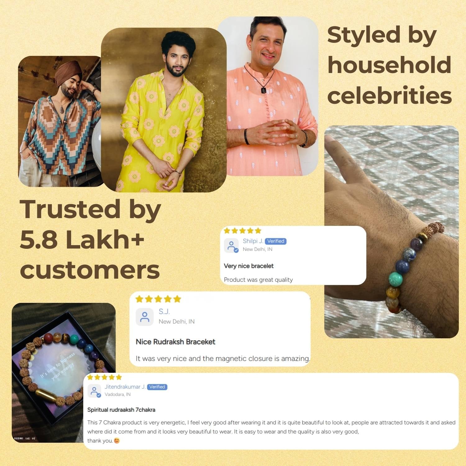 Spiritual Rudraksh 9 Chakra Bracelet