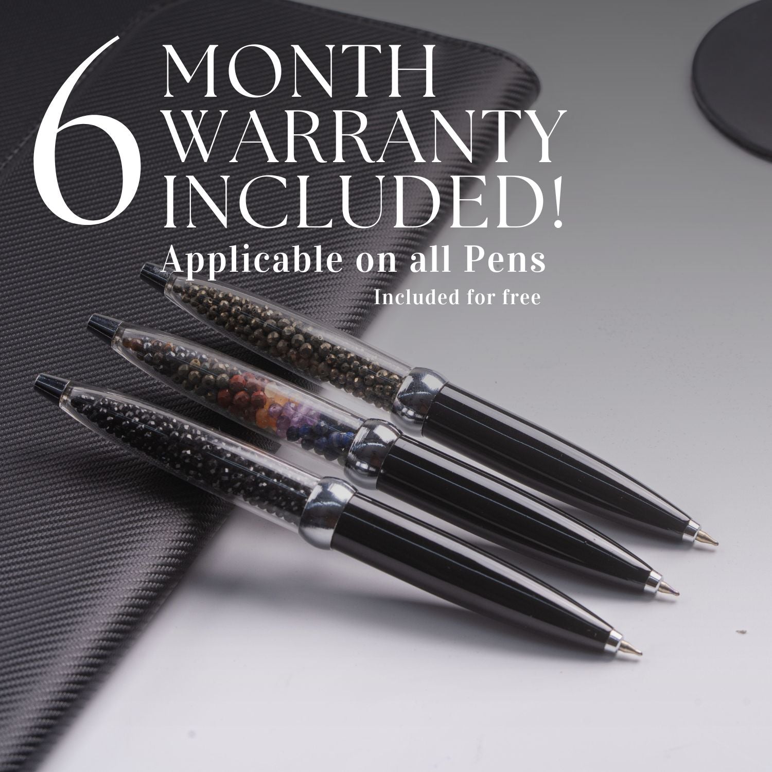 Personalised Pyrite MagSpin Rotating Desk Pen with DryFlow Ink