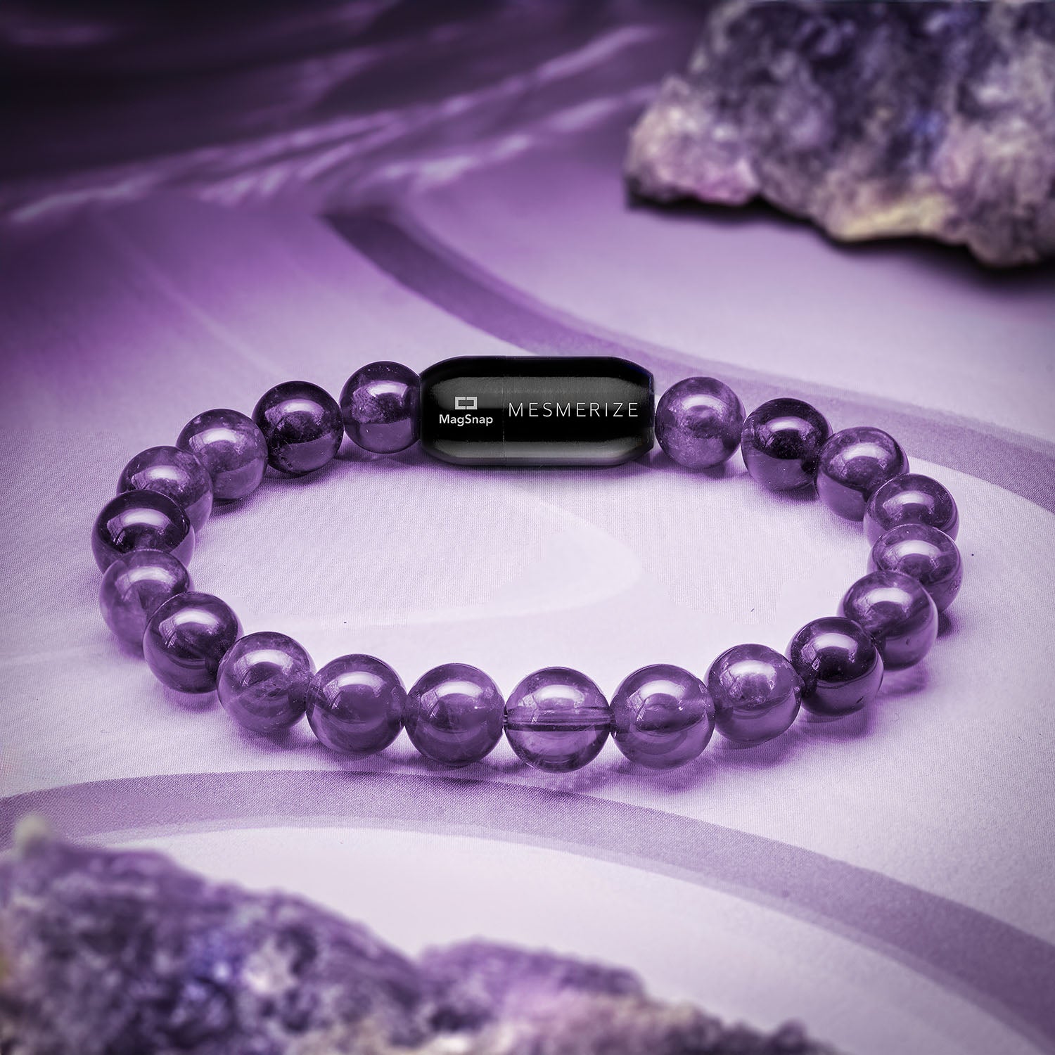 Natural Stone Jewellery Bracelet Amethyst MagSnap