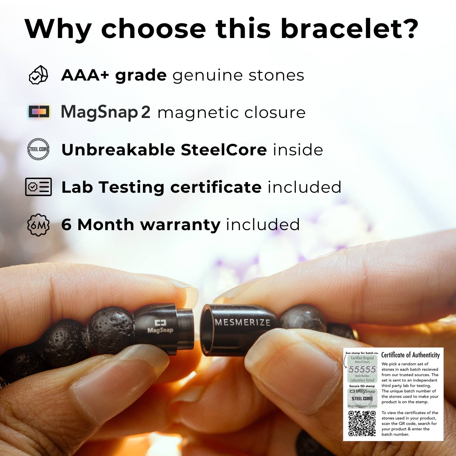 Money Magnet Pyrite 9 Chakra Natural Stone Bracelet Magsnap