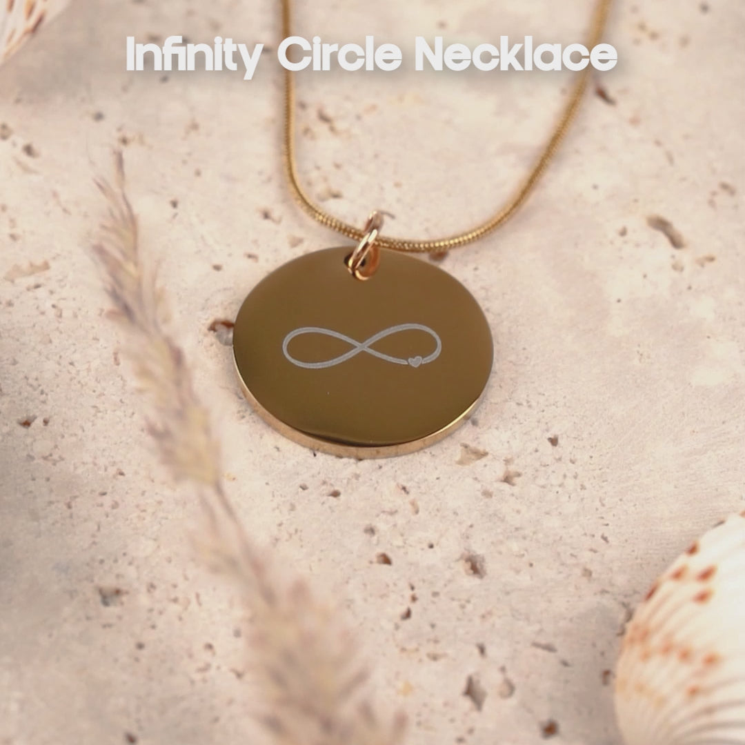 Infinity Circle Necklace Silver