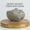 Money Magnet Pyrite Raw Stone With Mango Wood Coaster
