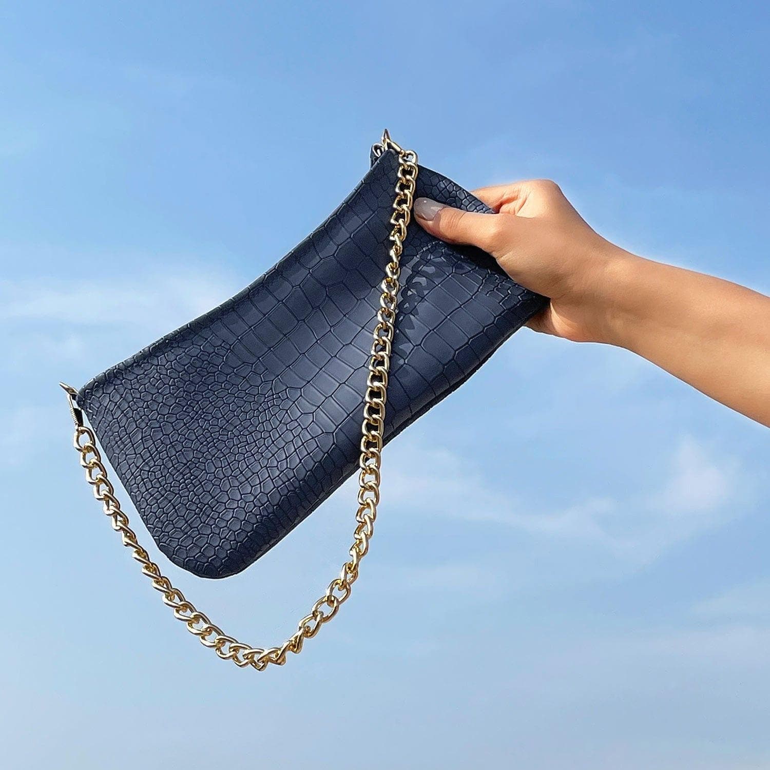 Deep Blue Baguette bag